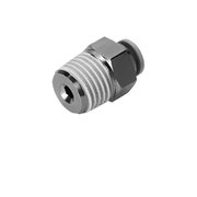 Airbagit Airbagit FIT-PUSHTUBE-CONNECT-XPC Npt Connector Air Fittings - 0. 37 in. Tube x 0. 37 in. FIT-PUSHTUBE-CONNECT-XPC